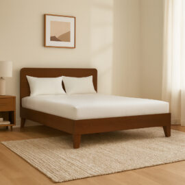 Solid Oak Wood Bed Frame Manufacturer in Vietnam