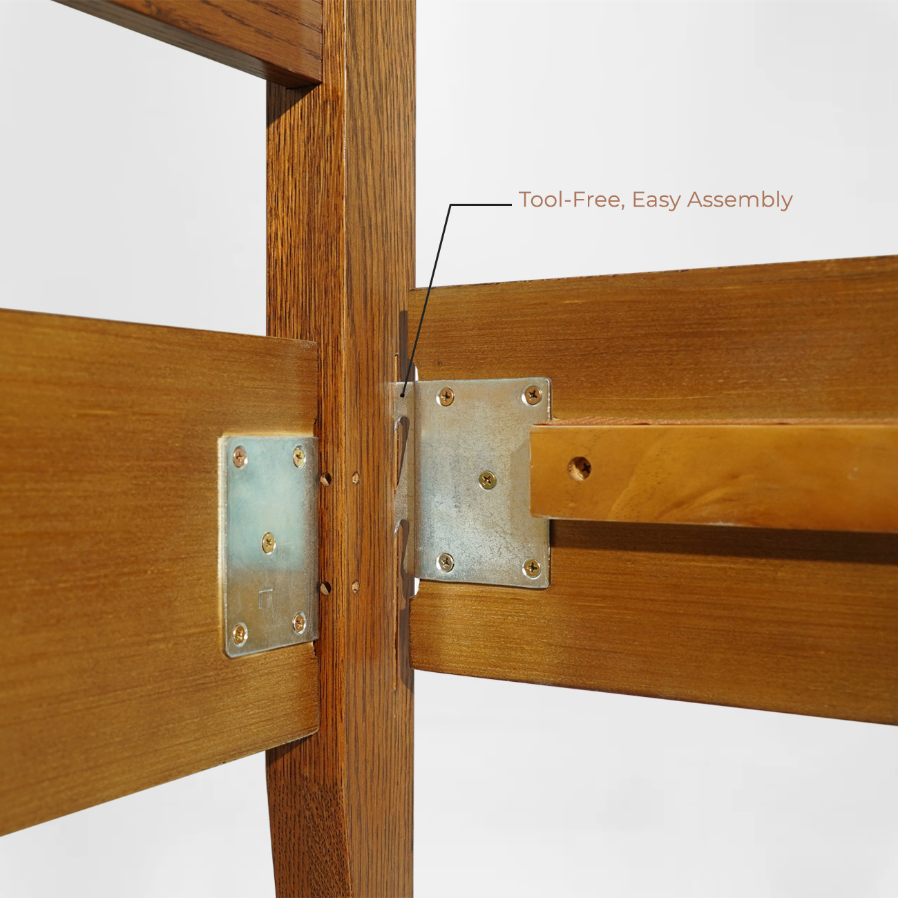 Solid Oak Bed frame tool-free_FTN2