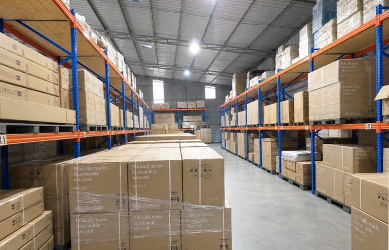 Furniture container loading