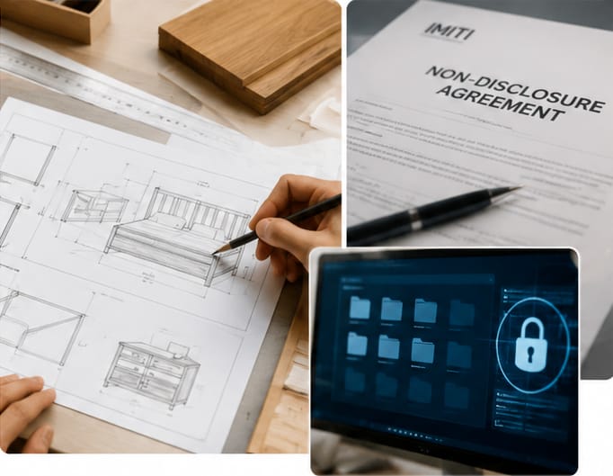 Design protection and confidentiality for OEM ODM furniture manufacturing