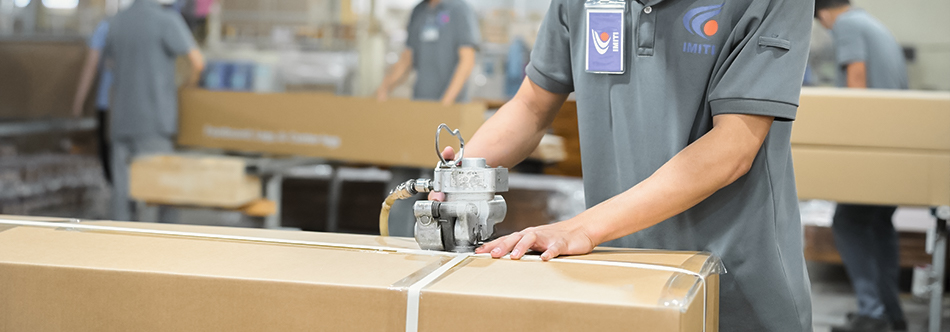 Export packaging process at IMITI furniture manufacturing factory